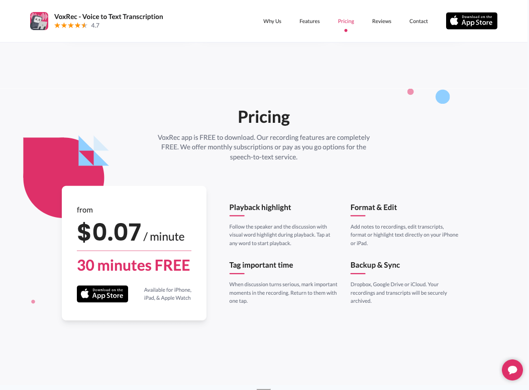 Website screenshot